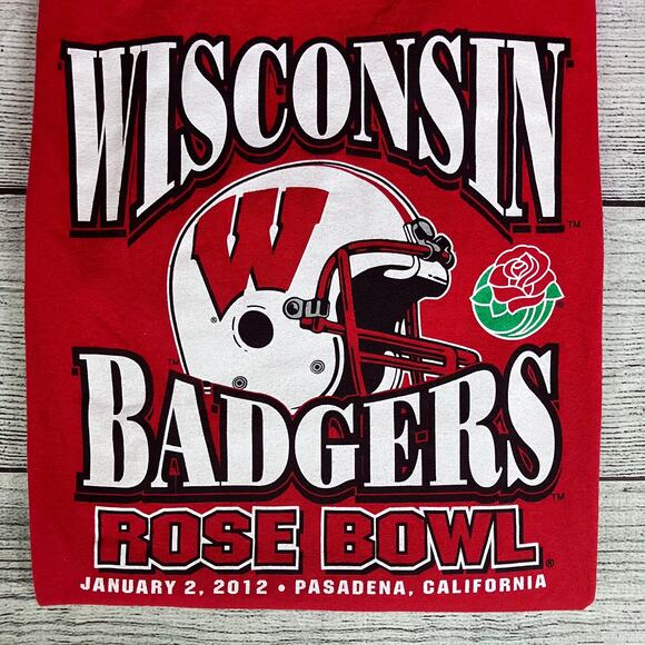 2012 Wisconsin Badgers Rose Bowl College Football T-shirt - Picture 10 of 10
